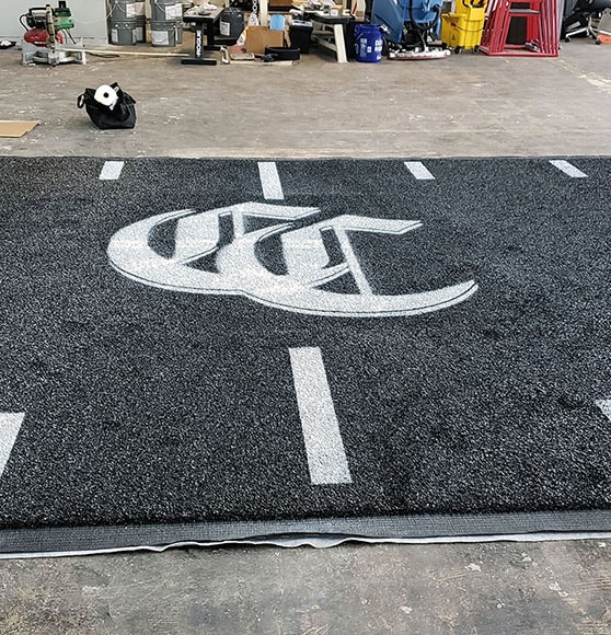 crossfit turf logo painting project