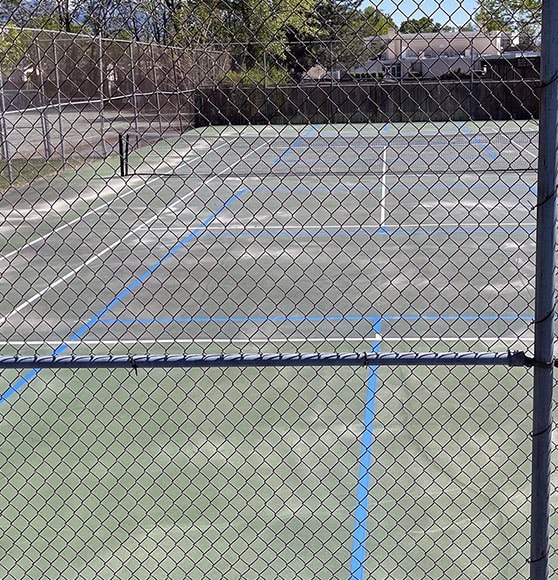 tennis court transformation to pickleball court