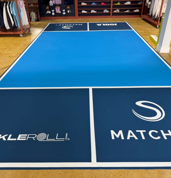 MatchSet pickleball court freshly painted