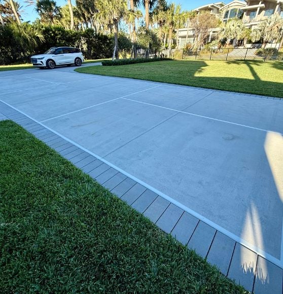 pickleball court freshly painted for Private Residence