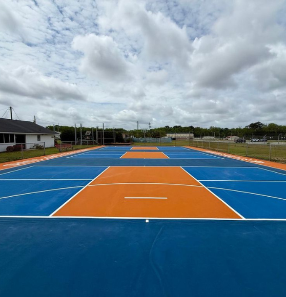 Court Striping Project for United States Coast Guard in Savannah, GA