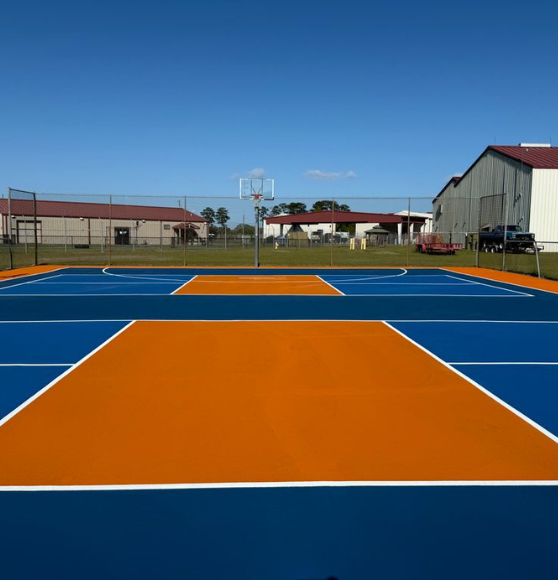 Court Striping for United States Coast Guard in Savannah, GA