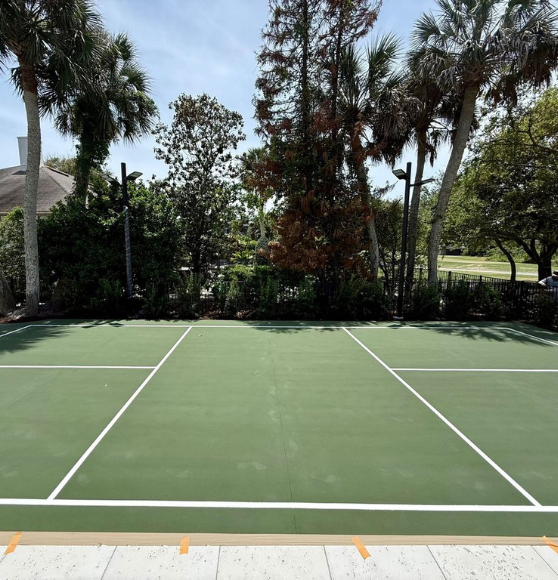 Pickleball Court Striping Project for Private Homeowner in Ponte Vedra, FL