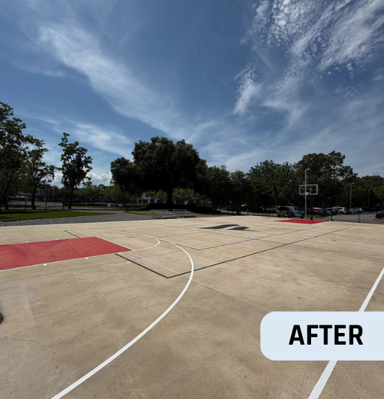 After Court Striping for Fanatics HQ in Jacksonville, FL