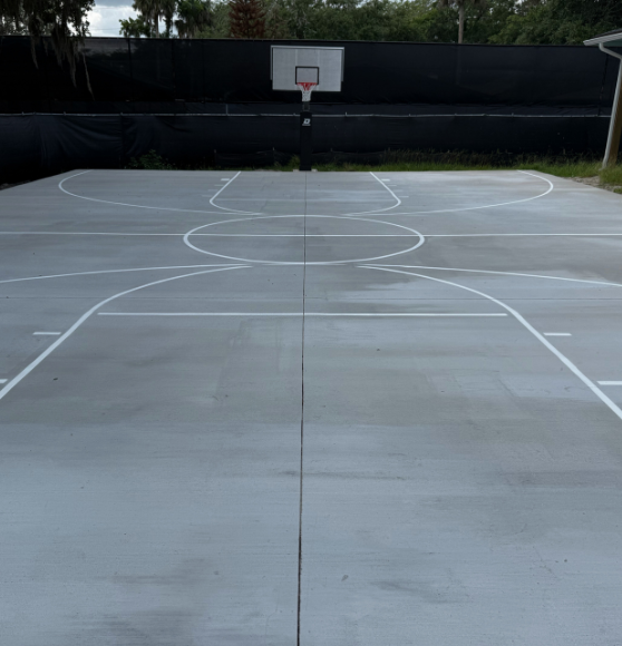 Basketball Court Striping for Seaside Charter School in Jacksonville,FL