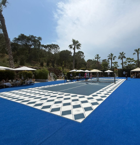 Pickleball Court Striping Project for Ciroc Athletic Club in Cannes, France