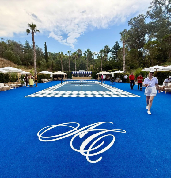 Pickleball Court Striping Work for Ciroc Athletic Club in Cannes, France