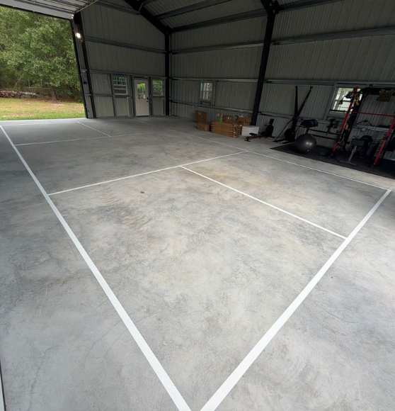 Indoor Pickleball Court Striping for Home Gym in Jacksonville, FL