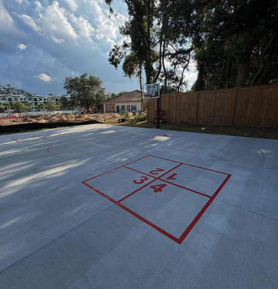 Playground Markings Work for Saint Simons Christian School in St. Simons, GA