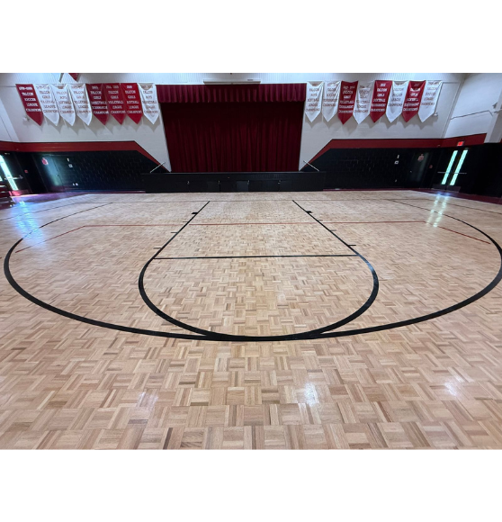 Basketball Court Striping Project for St. Matthew Catholic School in Jacksonville, FL