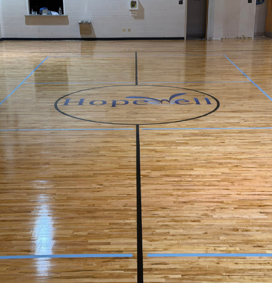 Basketball and Pickleball Job Court Striping for Hopewell Church in Jacksonville, FL