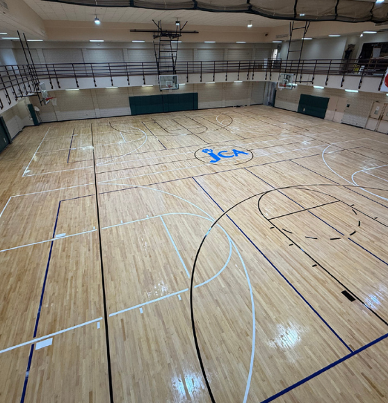 Gym Court Striping Job for Jewish Community Alliance in Jacksonville, FL