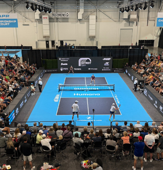 Pickleball Court Striping for APP Detroit Open in Detroit, MI