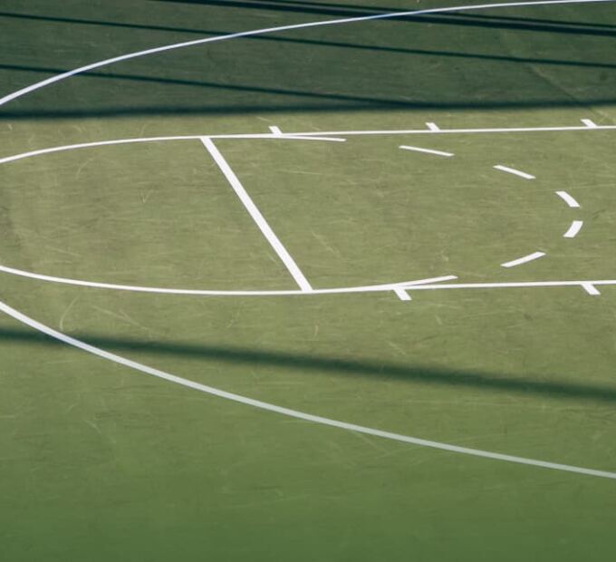 Basketball court markings