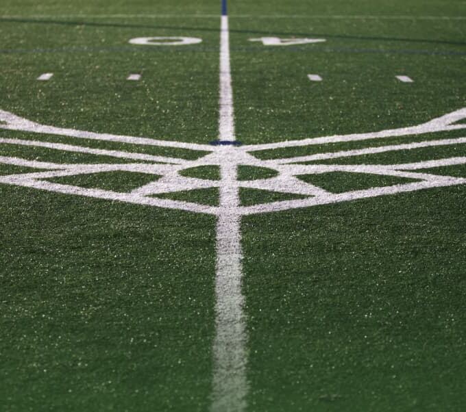 markings on natural grass