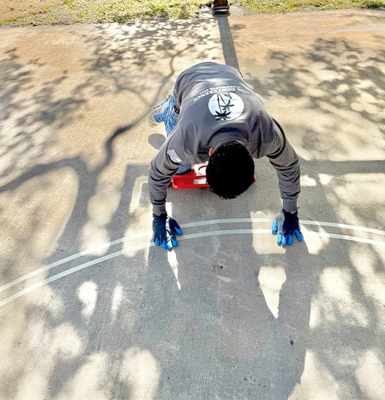 gentleman painting new court