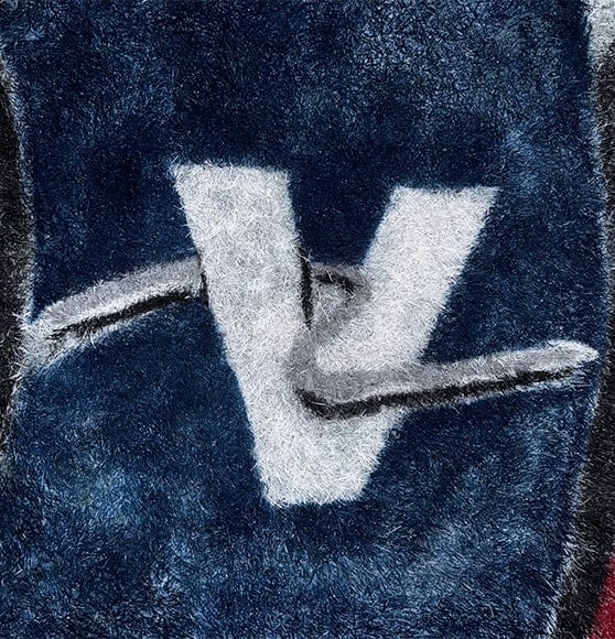 close-up of Valero Texas Open logo freshly painted