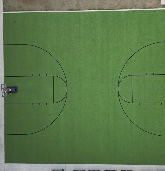 Great Hearts Invictus basketball court freshly painted