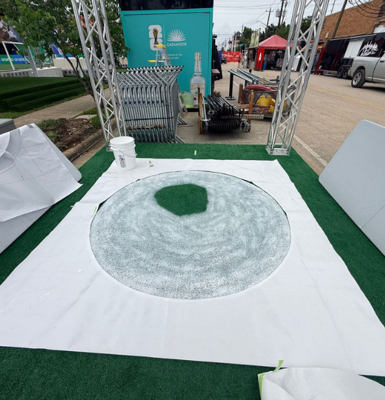 During Event Logo Markings for Rice University’s FIFA Fan Festival Rice Minds Booth in Houston, TX