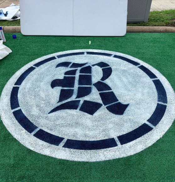 During Event Logo Markings Project for Rice University’s FIFA Fan Festival Rice Minds Booth in Houston, TX