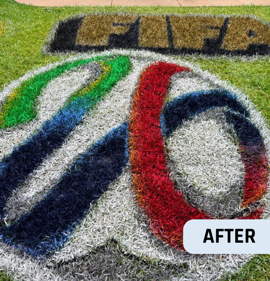 After FIFA World Cup 2026 Event Logo Markings in Cibolo, TX