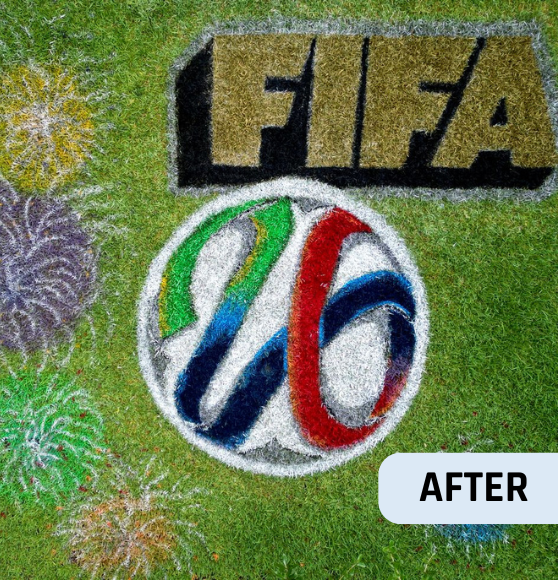 After FIFA World Cup 2026 Event Logo Markings Project in Cibolo, TX