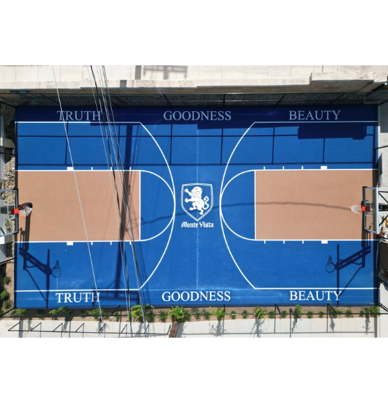 After Job Custom Basketball Court Graphics for Great Hearts Monte Vista in San Antonio, TX