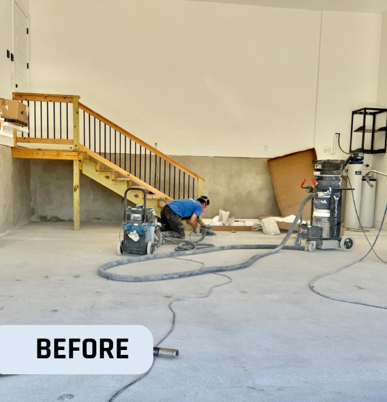 Before Project Custom Basketball Court Flooring for Private Home in Boerne, TX