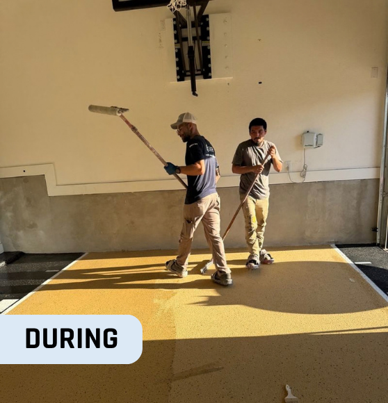 During Service Custom Basketball Court Flooring for Private Home in Boerne, TX