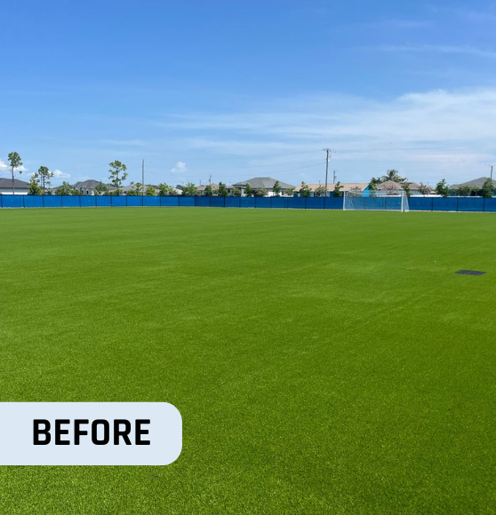 Before Soccer Field Markings for Heritage Charter Academy in Cape Coral, FL
