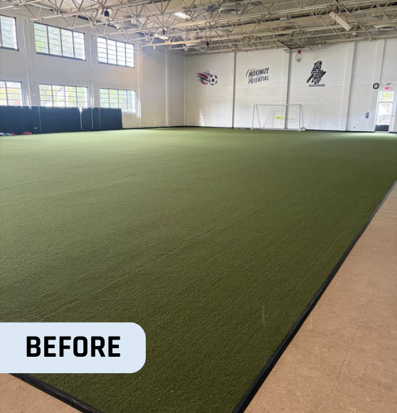 Before Soccer Field Markings Project for Florida International Futbol Club in Largo, FL