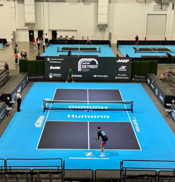 Pickleball Court Striping Project for 2026 APP Detroit Open in Detroit, MI