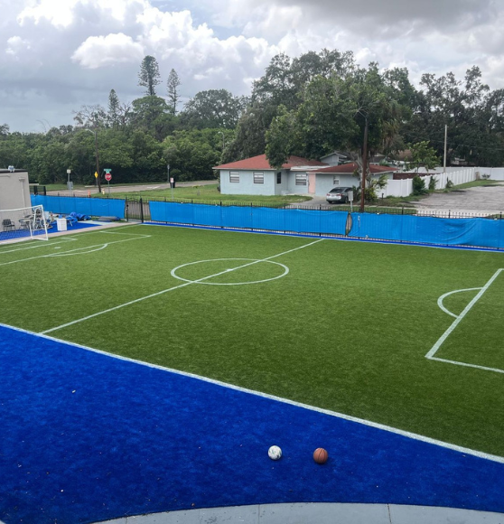 Youth Soccer Field Striping Project for Private School in St. Petersburg, FL