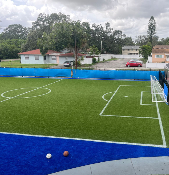 Youth Soccer Field Striping Service for Private School in St. Petersburg, FL
