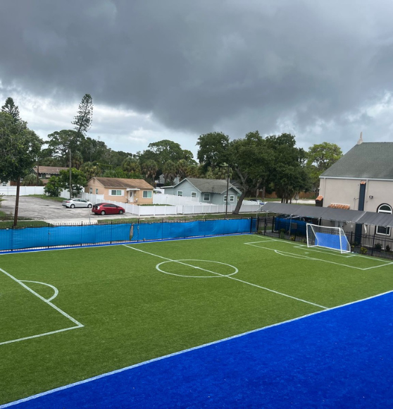 Youth Soccer Field Striping Work for Private School in St. Petersburg, FL