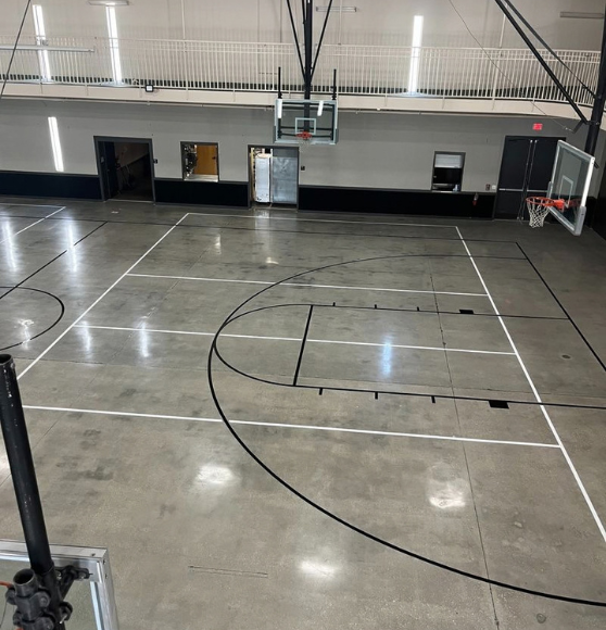 Basketball and Volleyball Court Striping Job for Citygate Ministries in Fort Myers, FL