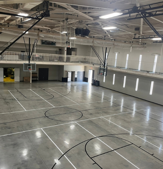 Basketball and Volleyball Court Striping Project for Citygate Ministries in Fort Myers, FL