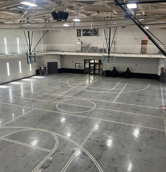 Basketball and Volleyball Court Striping Work for Citygate Ministries in Fort Myers, FL