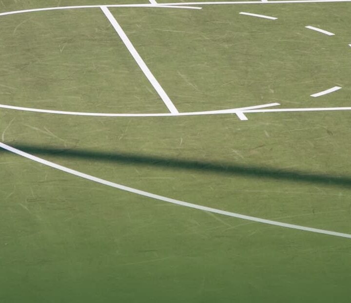 striped basketball court