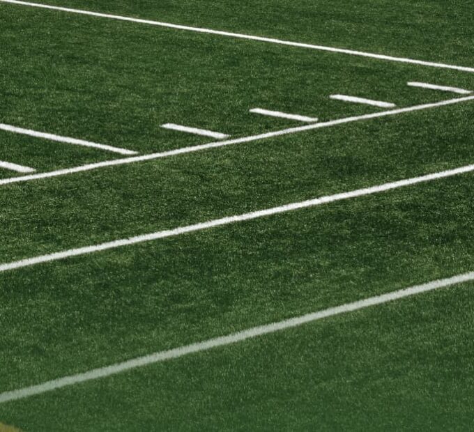 striped football field