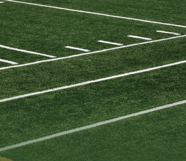 striped football field