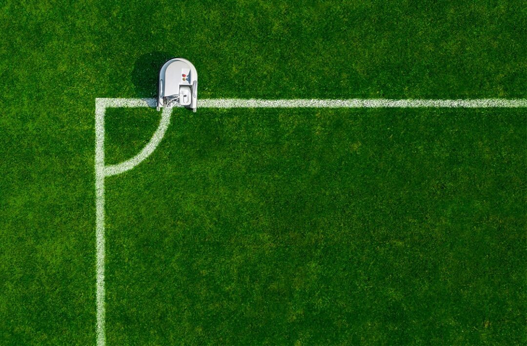 marking equipment on soccer field