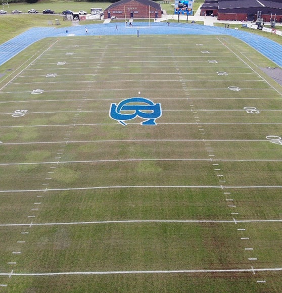 football field at banks county high school fresh markings
