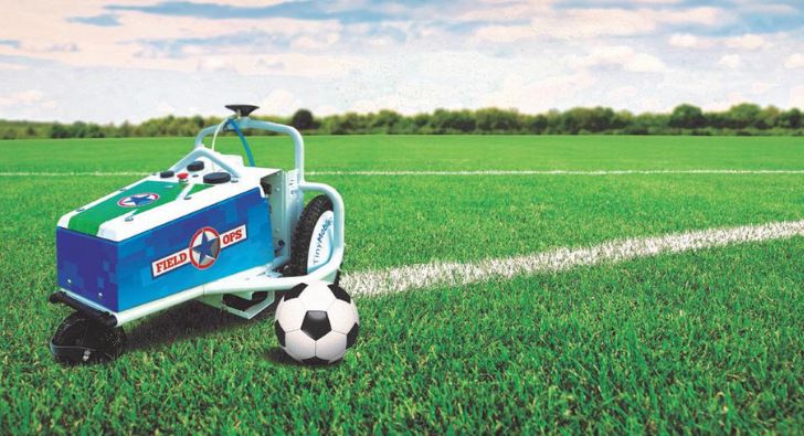 field ops machine next to soccer ball