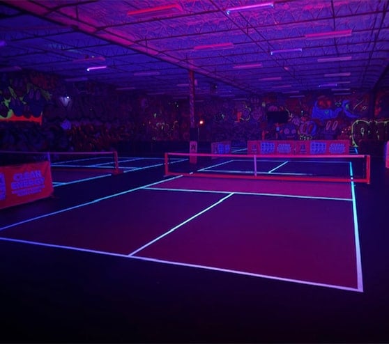 Toon Town Pickleball court fresh line markings